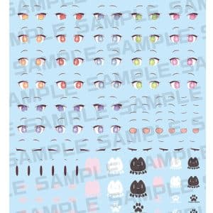KP776 MEGAMI DEVICE M.S.G PUNI☆MOFU MAO EYE DECAL SET